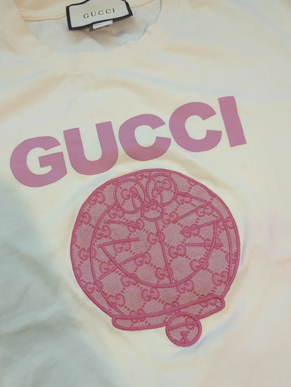 Authentic Gucci Embroidered Doraemon Shirt Size M